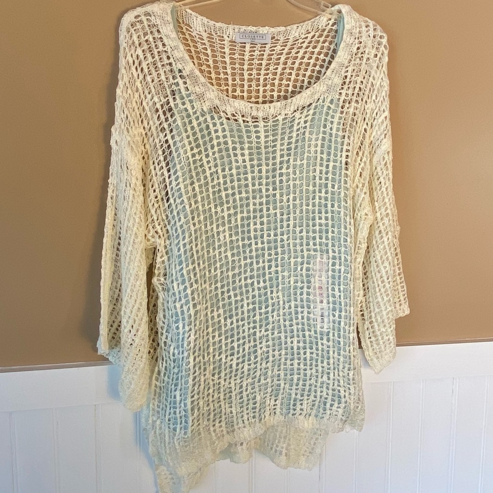 Closet Chic Small Crocheted Lace Cover Up